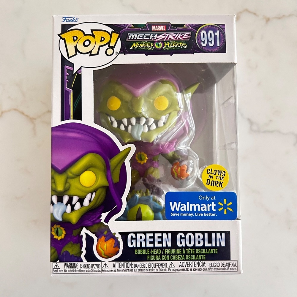 NIB Funko Pop Marvel: Mech Strike Green Goblin #991 Walmart Excl. Glow in Dark